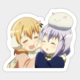 Chino and Cocoa Hugging Sticker